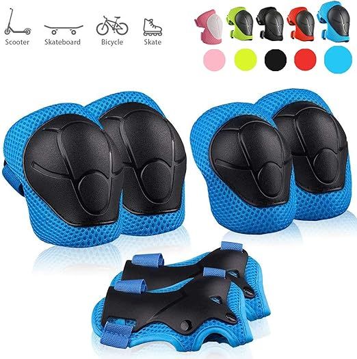 skybulls Kids Knee Pads Elbow Pads Wrist Guards, Children Toddler Breathable Protective Gear Set ... | Amazon (US)