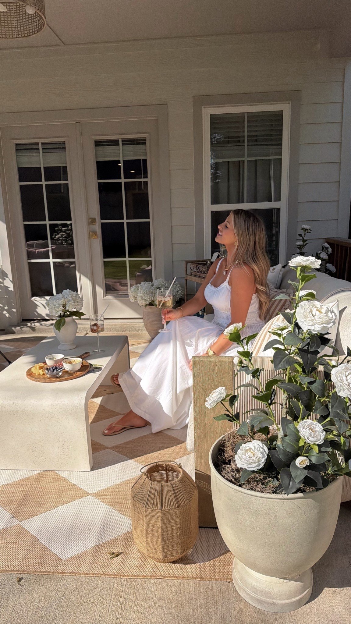 Spring happy hour on the patio 🤍 

#LTKdayinmylife #LTKootd #LTKHome