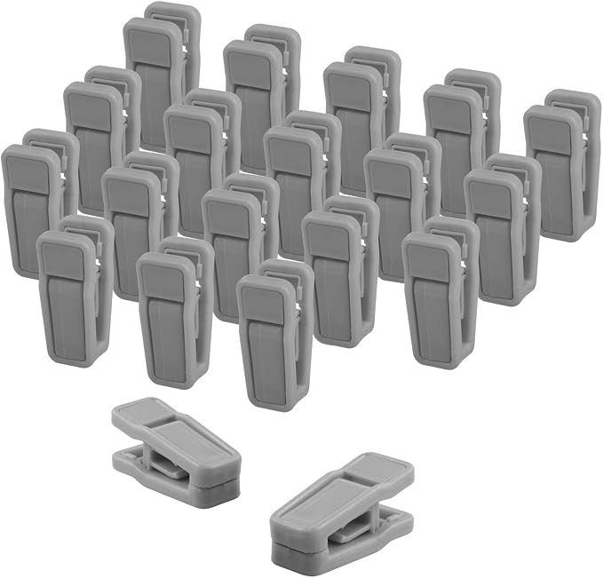 Premium Heavy Duty ABS Plastic Slim-line Hanger Set of Finger Clips for Velvet Hangers - 20 Pack ... | Amazon (US)