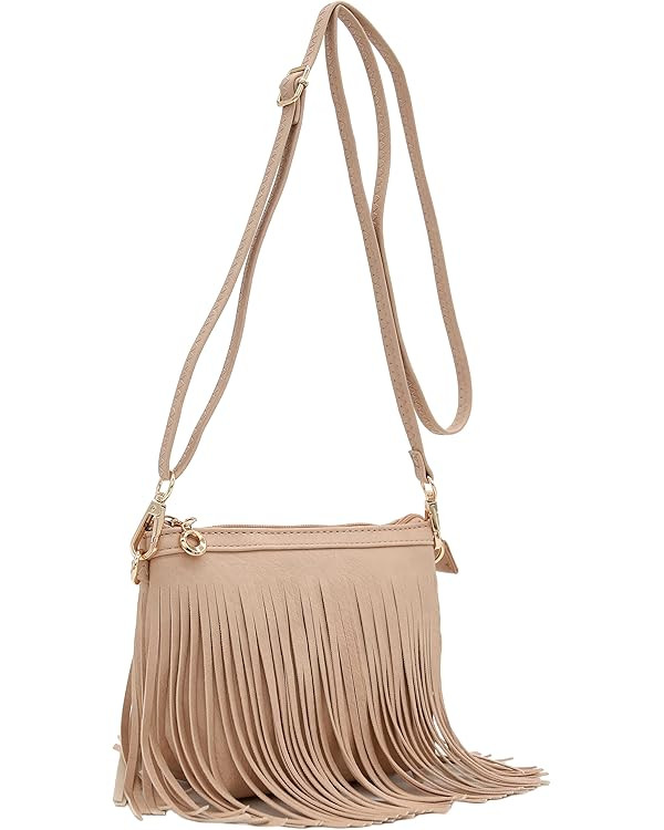 FashionPuzzle Small Fringe Crossbody Bag with Wrist Strap | Amazon (US)