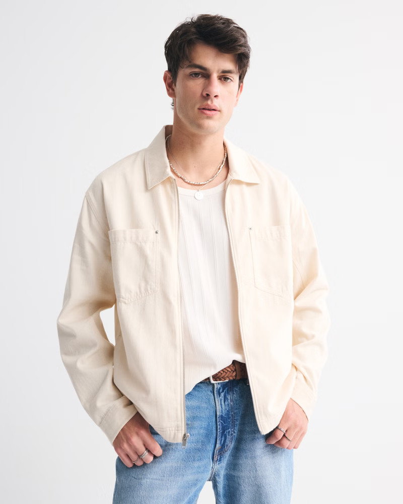 Zip Shirt Jacket | Abercrombie & Fitch (US)