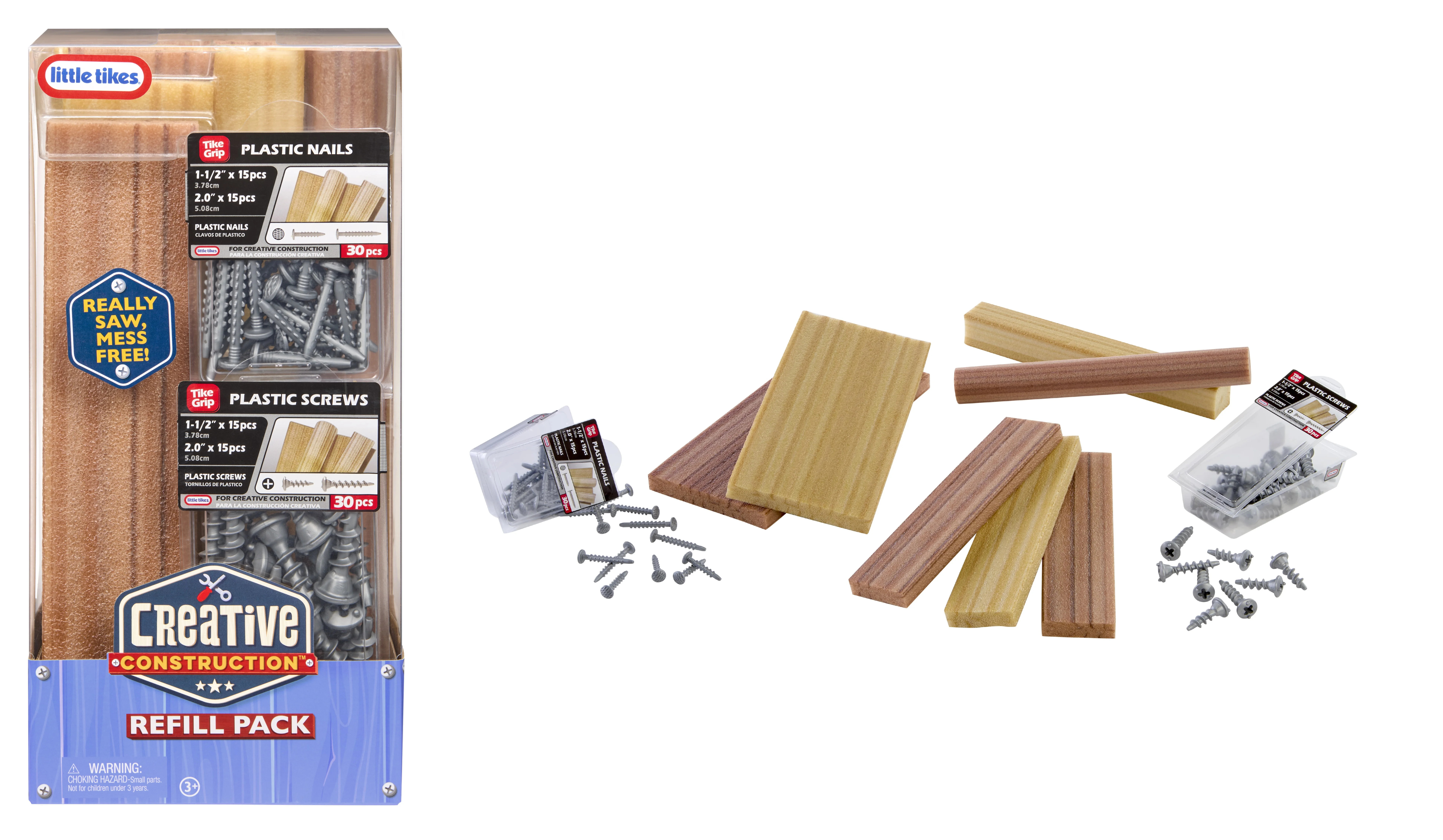 Little Tikes Creative Construction – Wood, Nails, & Screws Bundle | Walmart (US)