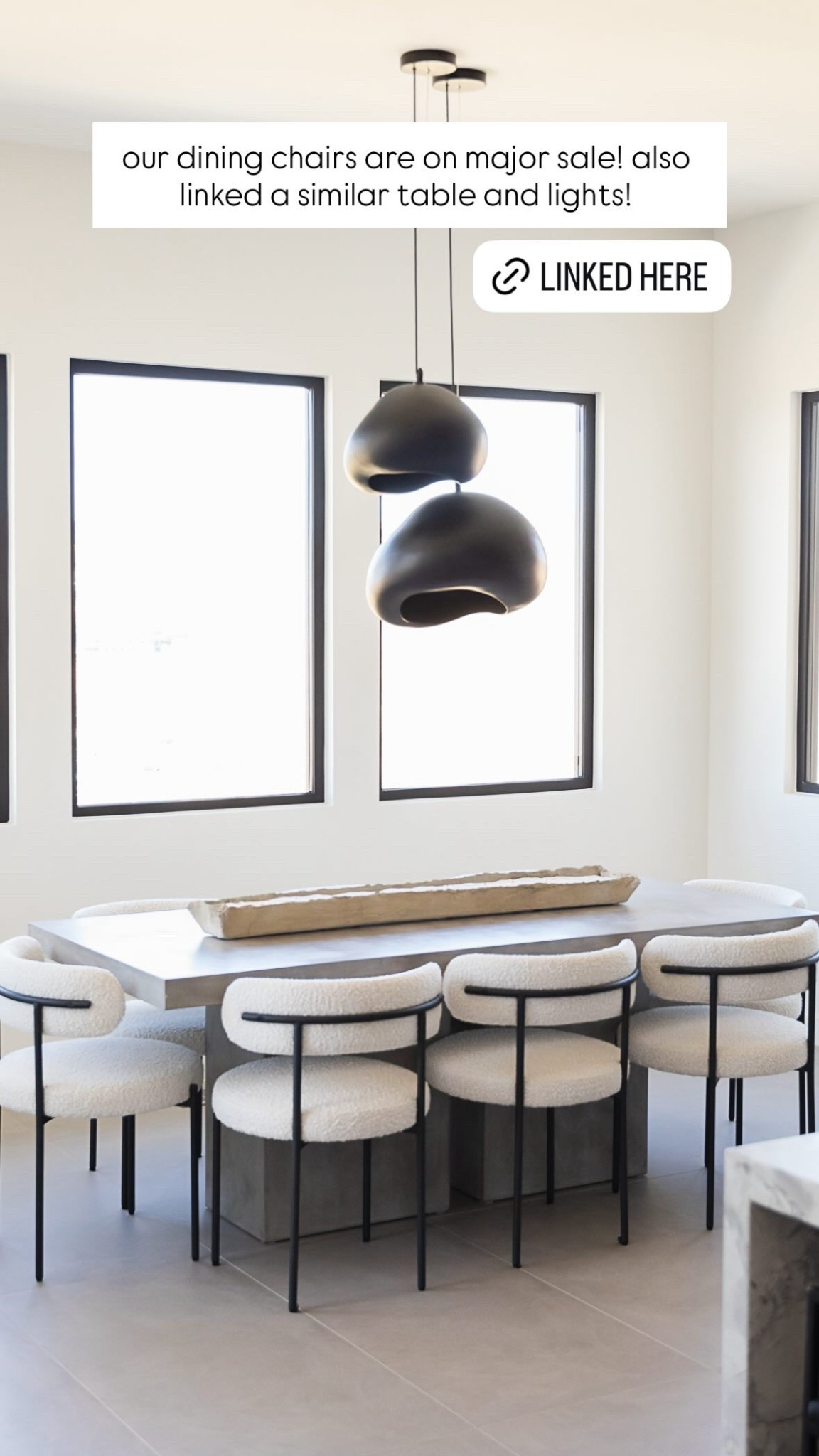 @wayfair  our dining chairs are on major sale! also linked a similar table and lights!