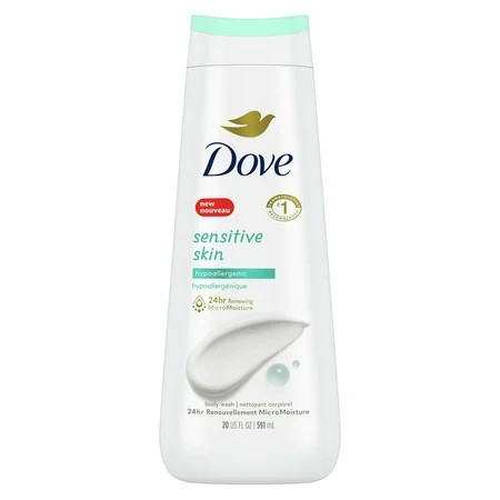 Dove Sensitive Skin Nourishing Body Wash Sensitive Skin Hypoallergenic Unscented 20 oz | Walmart (US)