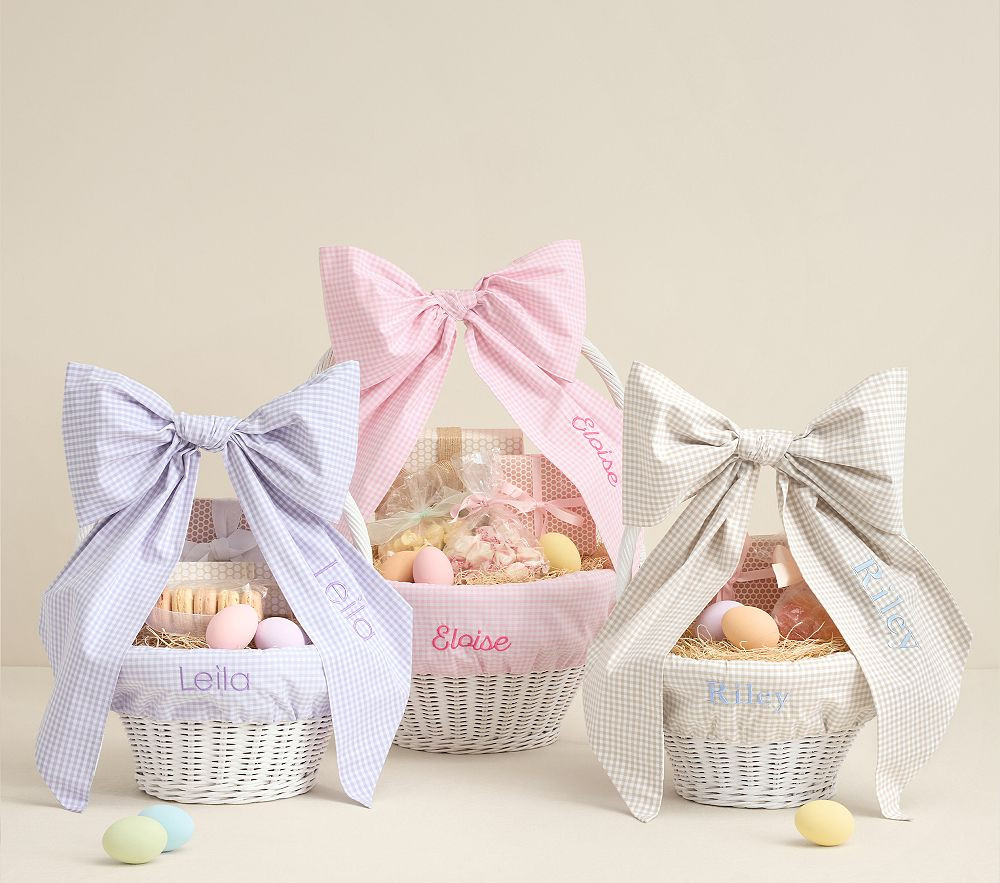 Gingham Easter Basket Liners | Pottery Barn Kids