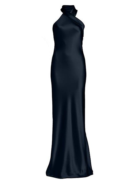 Galvan Pandora Asymmetrical Bias Cut Dress | Saks Fifth Avenue
