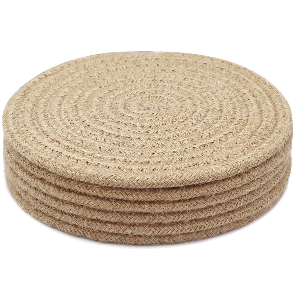 8 Inch Trivets for Hot Dishes, Hot Pots and Pans, Thick Heat Resistant Large Coaster for Kitchen,... | Amazon (US)