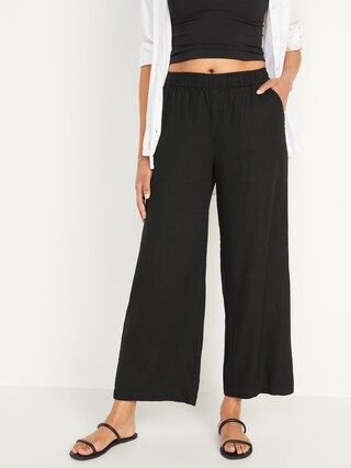High-Waisted Linen-Blend Wide-Leg Pants for Women$38.00($35.00 - $38.00)Extra 20% Off Taken at Ch... | Old Navy (US)