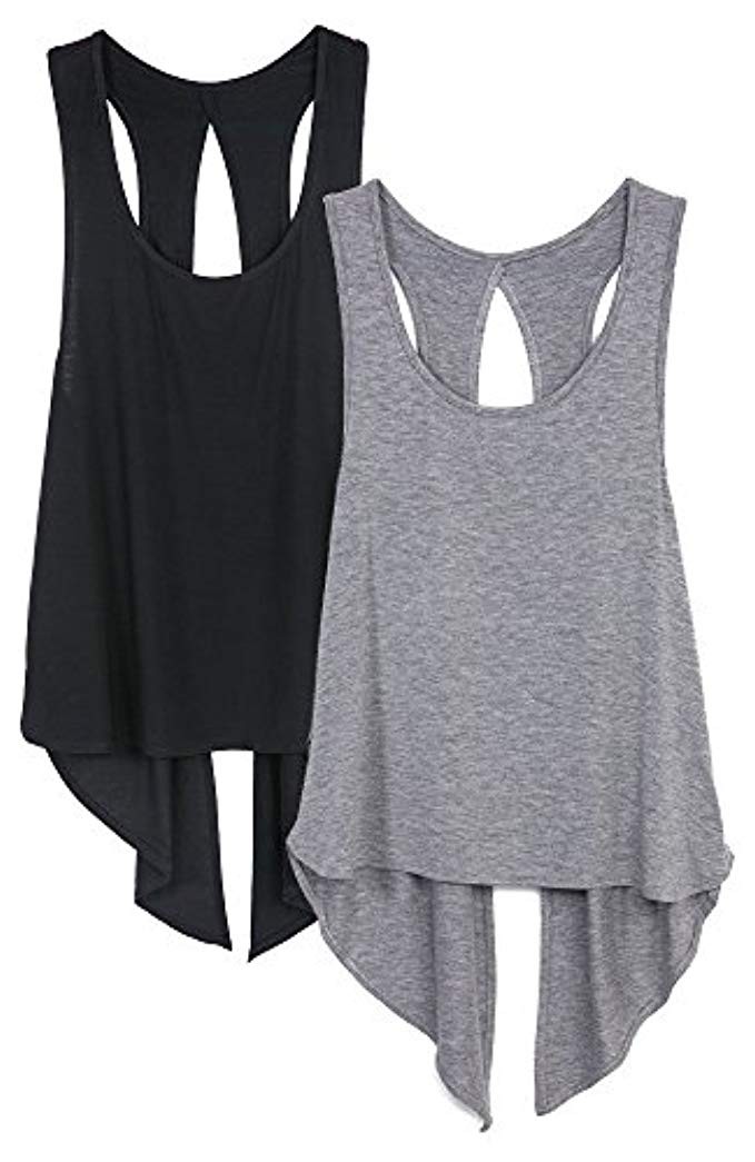 icyzone Sexy Yoga Tops Workout Clothes Racerback Tank Top for Sport Women | Amazon (US)