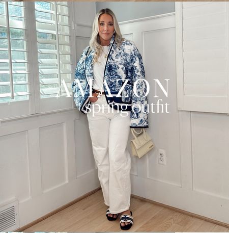 Amazon spring outfit 
Amazon
Amazon coat
Designer dupe 
White jeans 
Denim 
Sandals 

#LTKSeasonal #LTKworkwear #LTKfindsunder50