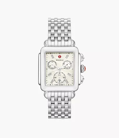 Deco Diamond Stainless Steel Watch | Michele Watches