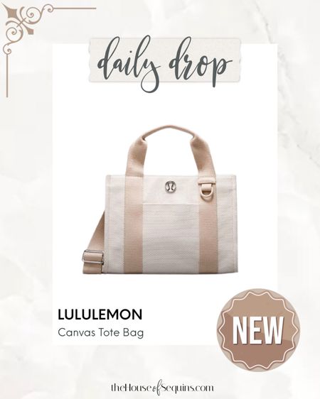 NEW! Lululemon canvas tote bag