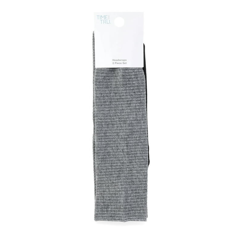 Time and Tru Women's 2-Pack Headwrap, Light Grey | Walmart (US)