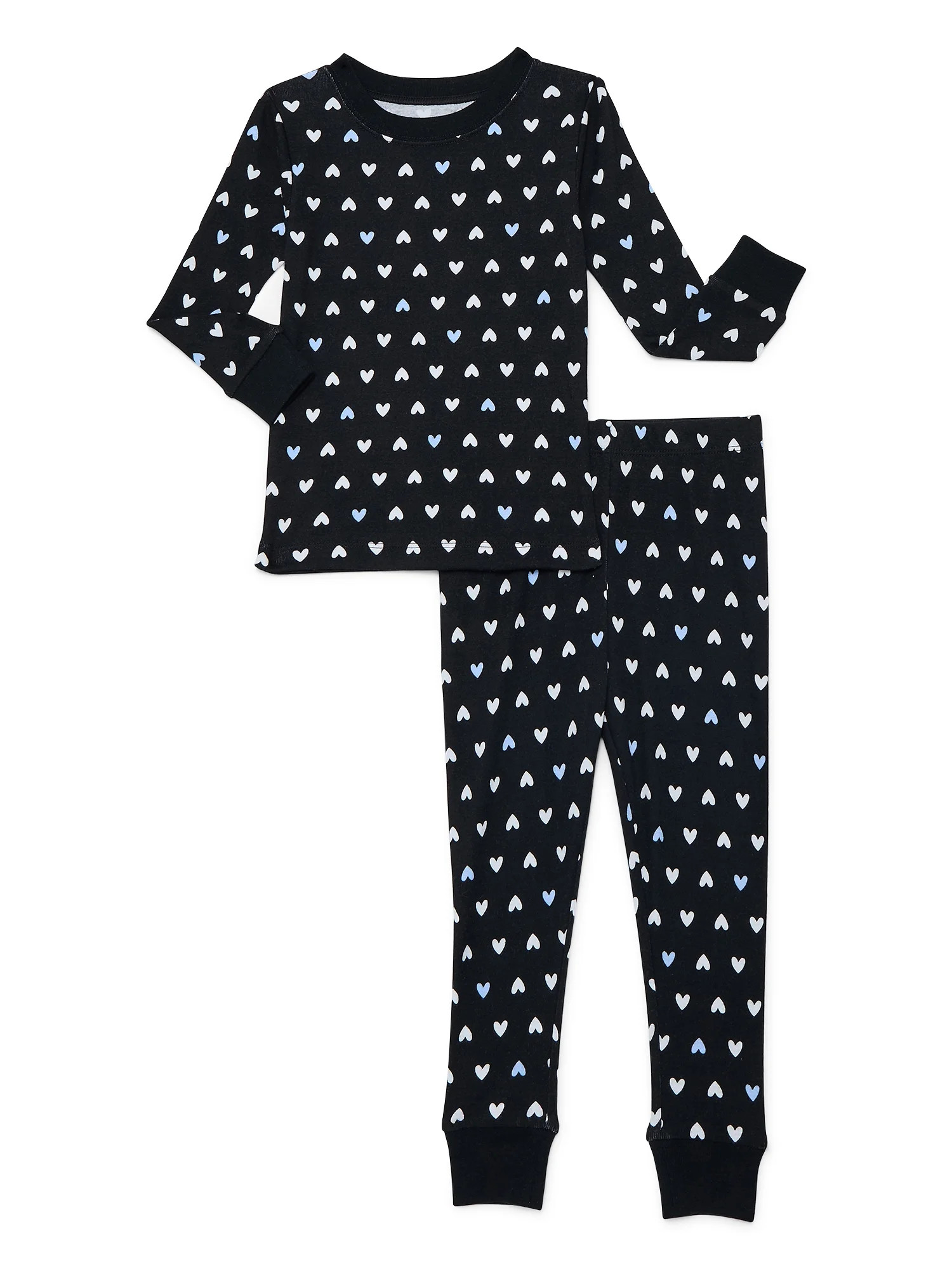 Joyspun Toddlers' Family Matching Cotton Tight Fit Pajama Set, 2-Piece, Sizes 2T-5T | Walmart (US)