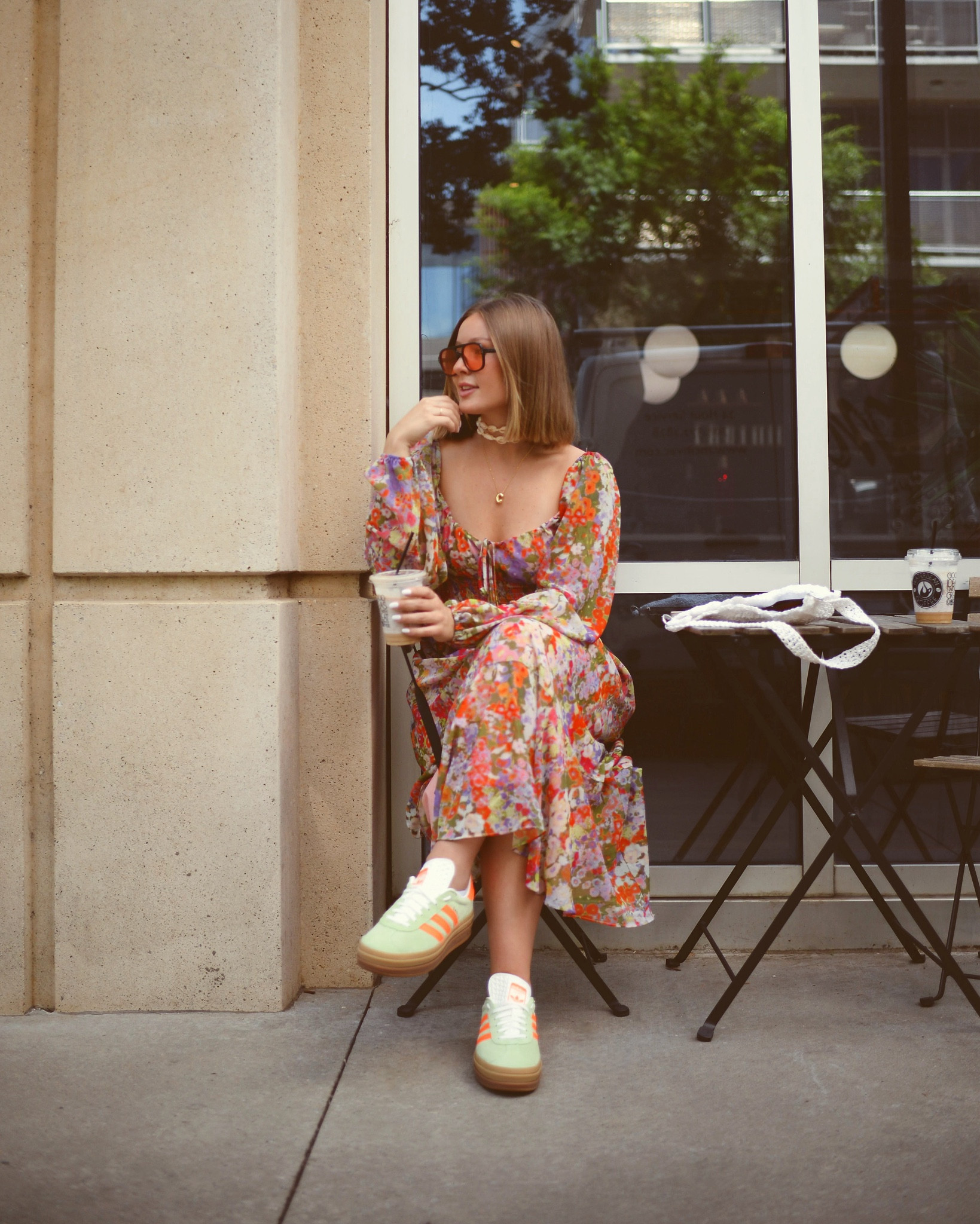 New fav sneakers! Adidas gazelle bold — linking multiple sites to make sure all sizes are available :) dress is old hutch 

#LTKStyleTip #LTKShoeCrush