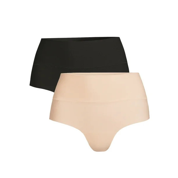 Sofia Intimates by Sofia Vergara Women's Smoothing Thong Panties, 2-Pack - Walmart.com | Walmart (US)
