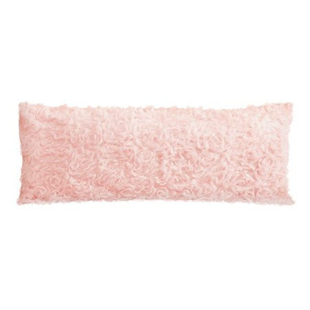 Sweet Jojo Designs Pink Floral Rose Body Pillow Case Cover (Pillow Not Included) - Solid Light Blush | Walmart (US)