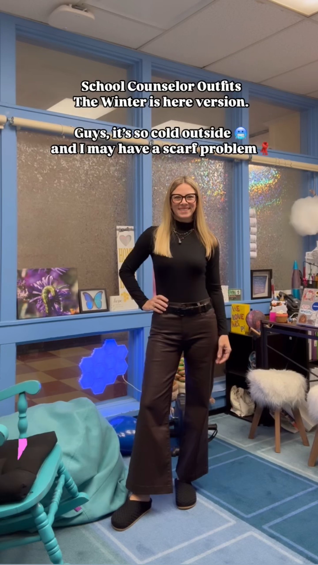 Monday/Tuesday/Thursday: @kutfromthekloth pants are my absolute fave! I wore them this whole week in different styles of the Meg cut (including the coated and velvet). They’re wide leg, ankle length with a tummy panel, and are so cute with everything 🤩 If you want to try them on local they carry them @evereveofficial 👏

Wednesday is all about the green scarf🧣I was gifted this from a dear teacher friend at my school and she bought it at one of my fave local shops, @the.brass.hand ! She always has the cutest hand selected items, plus she has PLANTS 🪴 The cream sweater is another Amazon item, so let me know if you want the 🔗

Tuesday/Thursday: @coco_theshop always has the cutest stuff and I absolutely love shopping local over anything else 👏🤩 The sweaters from this week are so cozy! I love the fit and styling of all of their capsules! 

Friday: @jackandjillians is my friend’s shop and I love what she picks out each season! These green pants have been a fave as they are in my school color 💚 I had a big presentation today and wore them for luck! My scarf was handmade by a little girl in Guatemala and I cherish it! 

My shoes are most always @rothys at work unless I’m in tennis shoes! I’m on the go and these are washable, so comfortable and come in any style and color that you’d dream of 😍 My glasses are @diffeyewear and I LOVE them!

#LTKootd #LTKWorkwear #LTKOver40