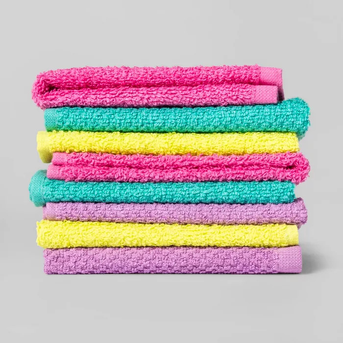 Washcloth Set Pink/Blue/Yellow - Pillowfort™ | Target