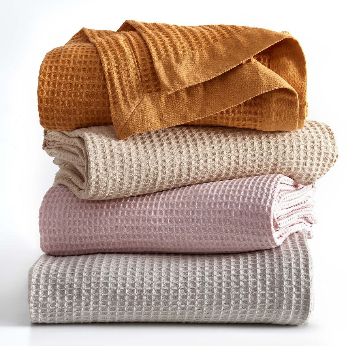 100% Cotton Waffle Weave All-Season Bed Blanket - Great Bay Home | Target