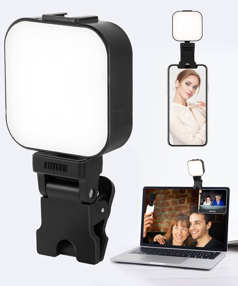 ACNCTOP 64 LED Rechargeable Selfie Light - 5 Lighting Mode Phone Ring Light Mini Portable Clip on... | Amazon (US)