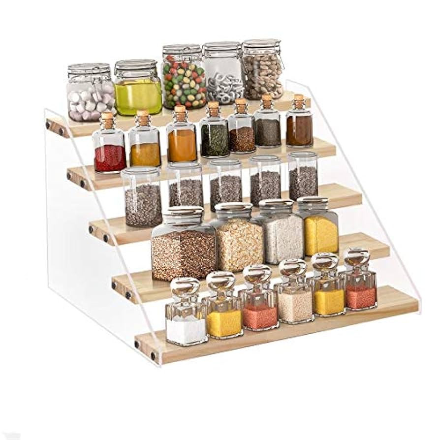 VAEHOLD Spice Rack Organizer for Cabinet & Countertop - Seasoning Organizer Spice Shelf - Space S... | Amazon (US)