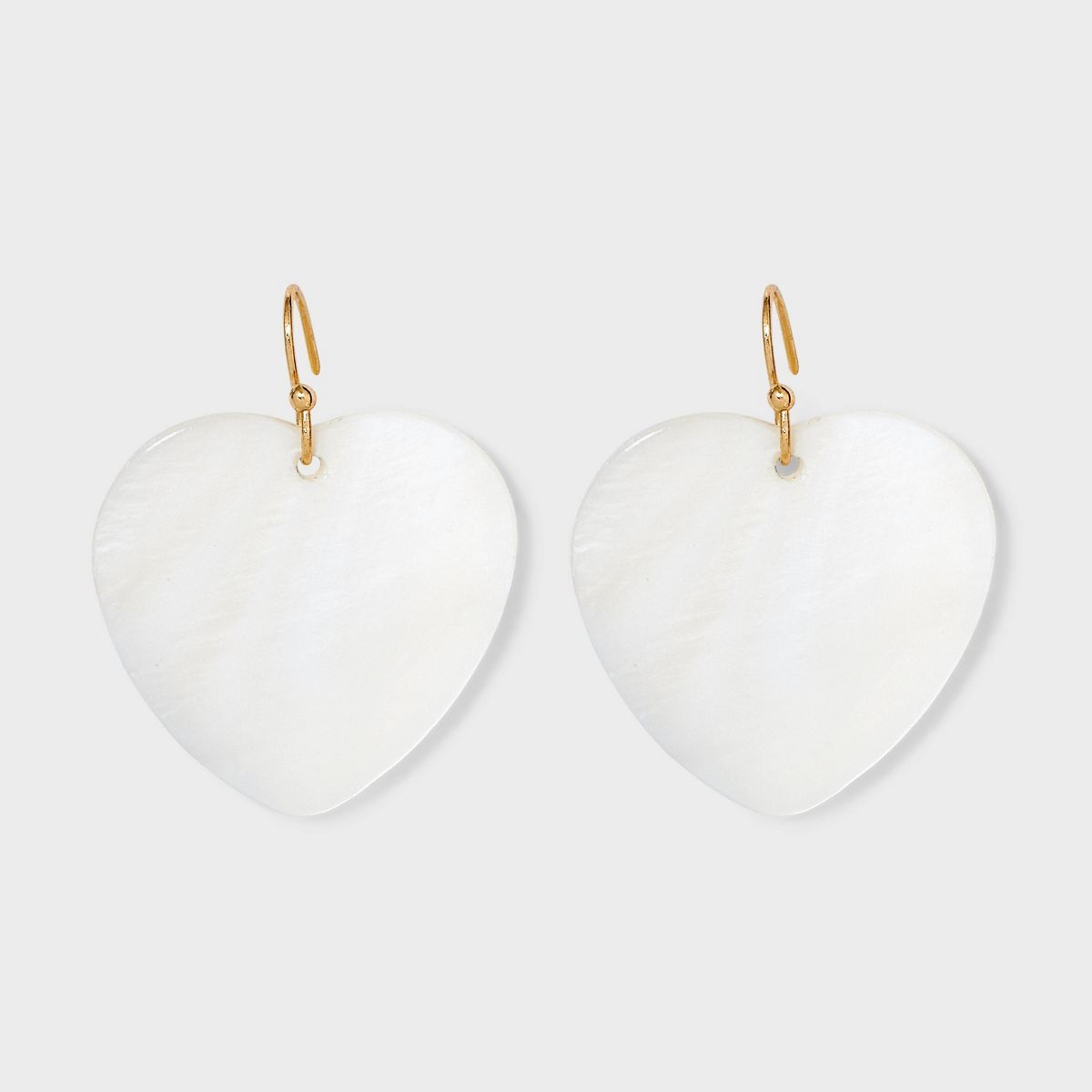 Heart Shape Shell and Simulated Pearl Drop Earrings - Universal Thread™ Ivory | Target