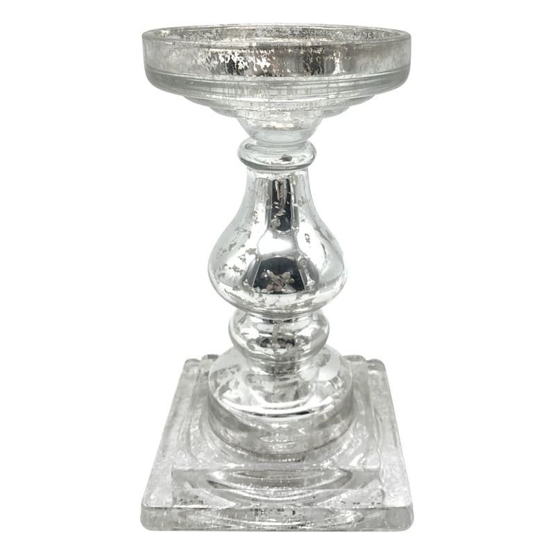 Mercury Glass Candle Holder, 9" | At Home