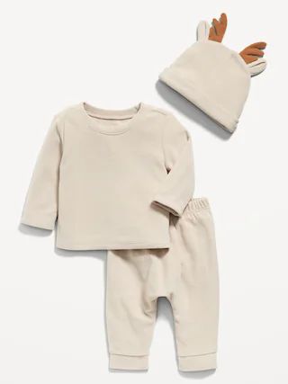 Unisex Microfleece 3-Piece Top, Pants &amp; Hat Layette for Baby | Old Navy (US)