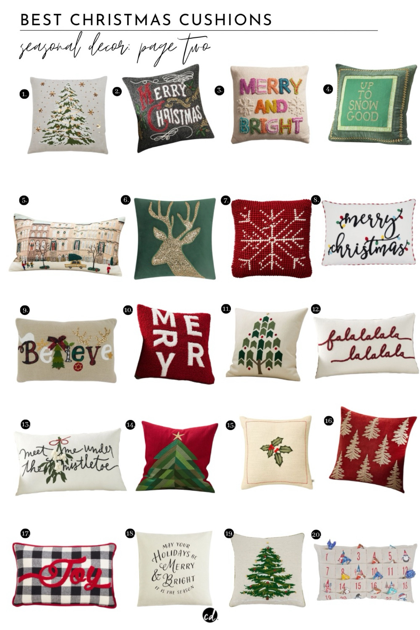 Cute Christmas Cushions For The Festive Season: Page 2 

#LTKHome #LTKHoliday #LTKSeasonal