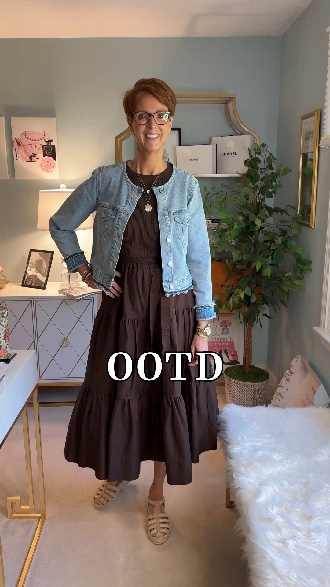 Hi friend! 👋 Thanks for your support! I’m so glad you’re here!
If you're tall, over 40, or just tired of fashion that doesn’t fit your life, you’re in the right place. I share classic, elevated outfit formulas that actually work on tall women (I’m 6’1” for reference!) and help you feel confident getting dressed again.
I am your resource for timeless, elevated fashion for women over 40 (and tall women)
Age: 55
Height: 6’1”
Tops: S/M
Bottoms: 8/10
Dresses: 8/M

Sizing for this video : Nordstrom Brown dress size medium - similar linked below
Loft Denim Jacket: size small

Over 50 fashion, tall fashion, workwear, everyday outfits, timeless outfits, Classic Outfits, denim jacket, elevated denim jacket, denim details, brown dress, tiered dress, classic style, girls day style, brunch ootd, 

#LTKStyleTip #LTKSeasonal #LTKFindsUnder100
