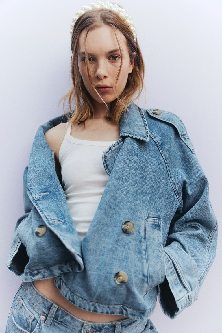 Short Twill Pea Coat | H&M (US + CA)