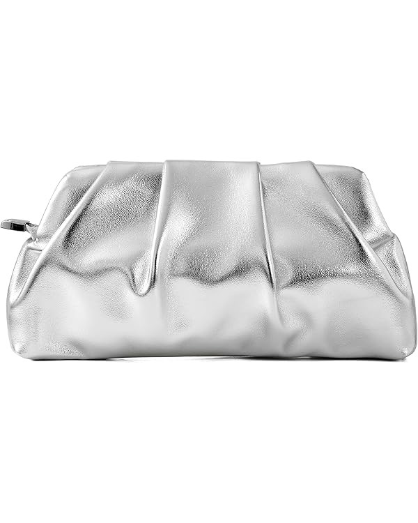 Women's Evening Bag Ruched Clutch Purse Detachable Chain Crossbody Bag | Amazon (US)