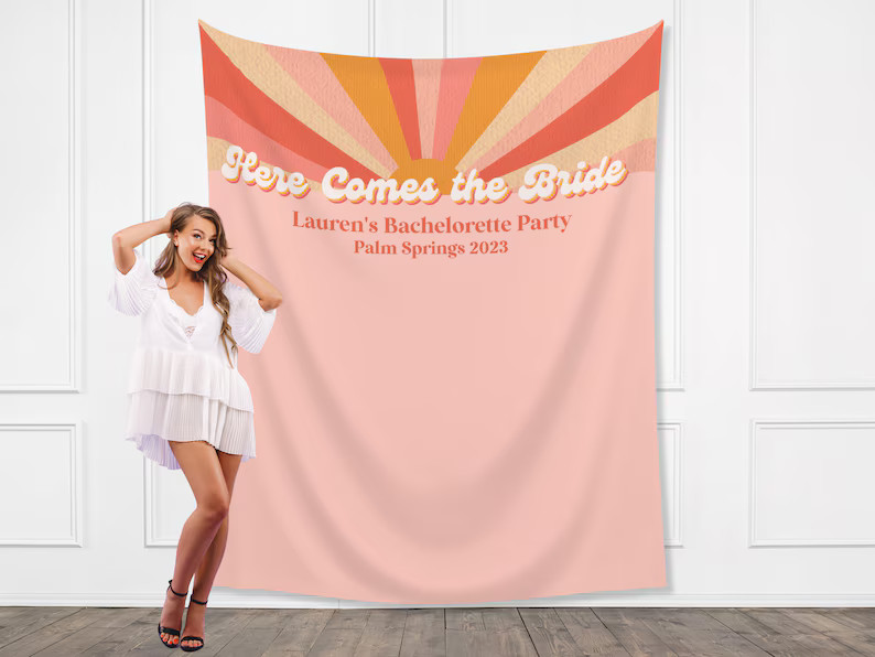 Here Comes the Bride Retro Customizable Bachelorette Party - Etsy | Etsy (US)