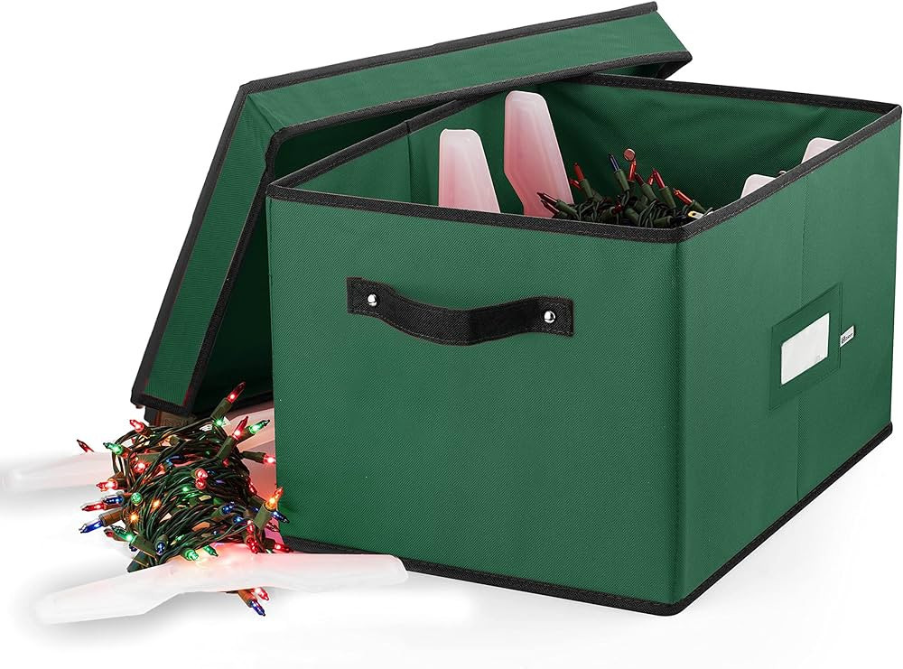 ZOBER Christmas Light Storage - Christmas Light Organizer W/ 4 Plastic Christmas Lights Organizer... | Amazon (US)