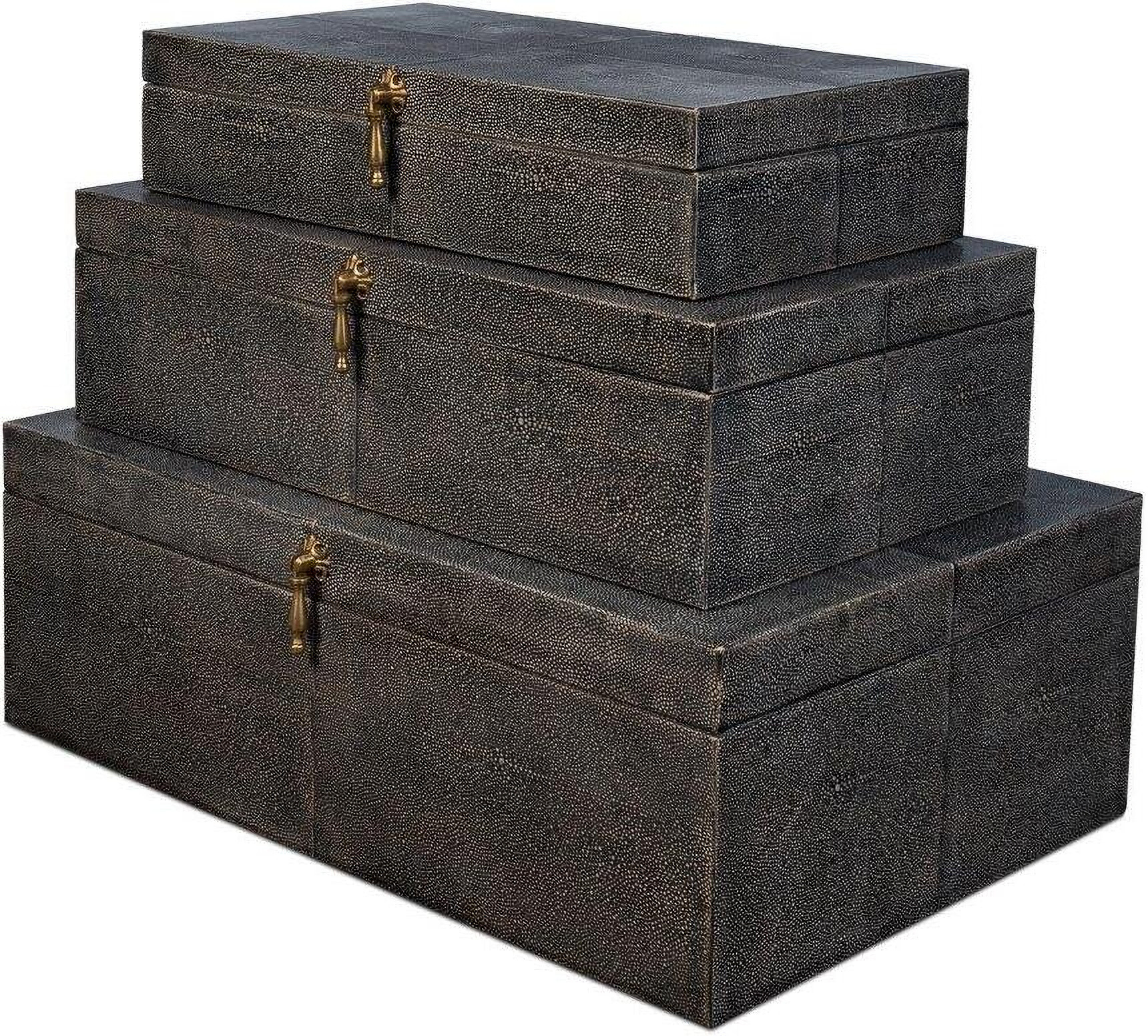 Cosmos Black Nesting Boxes Set Of 3 | 1stopbedrooms