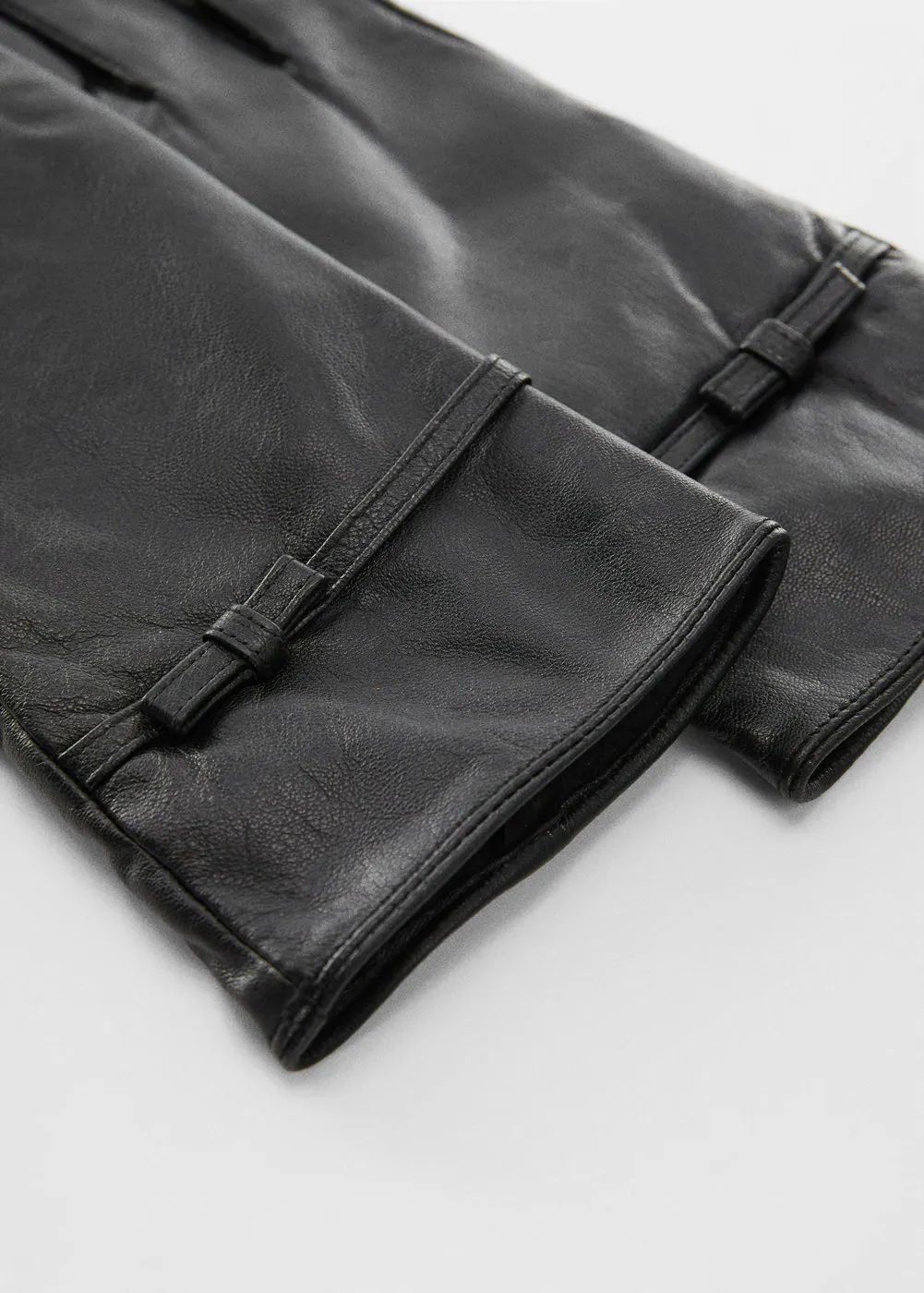 Bow leather gloves | MANGO (UK)
