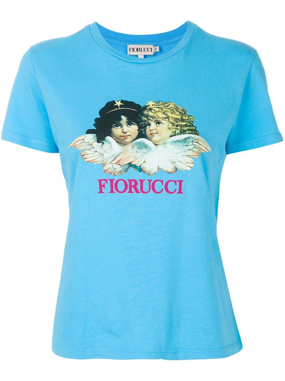 Fiorucci angle print T-shirt - Blue | FarFetch US