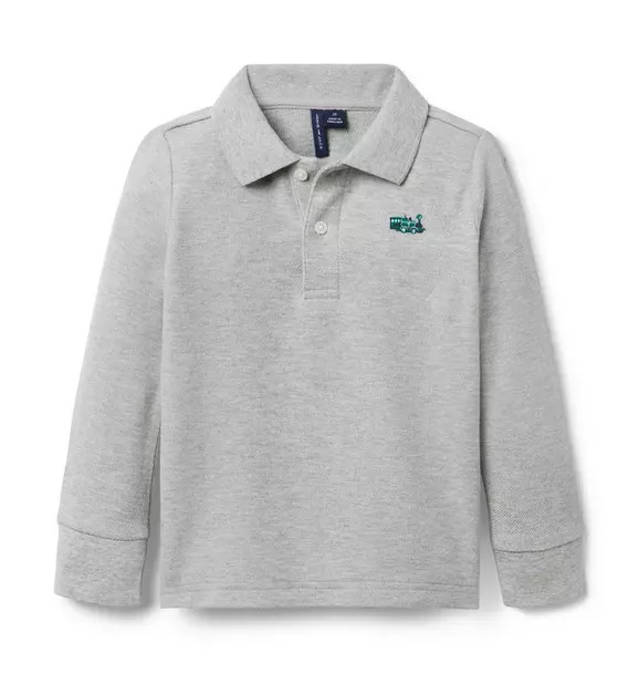 Embroidered Train Pique Polo | Janie and Jack