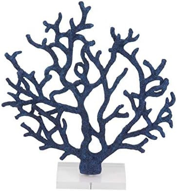 Deco 79 Coastal Coral Sculpture, 14"L x 4"W x 16"H, Blue | Amazon (US)
