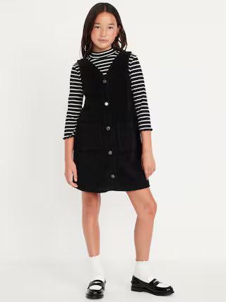 Sleeveless Button-Front Corduroy Dress for Girls | Old Navy (US)