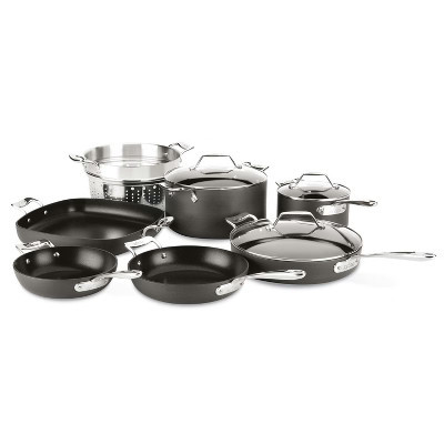 All-Clad 10 Piece Nonstick Cookware Set, Essentials Hard Anodized, Black | Target