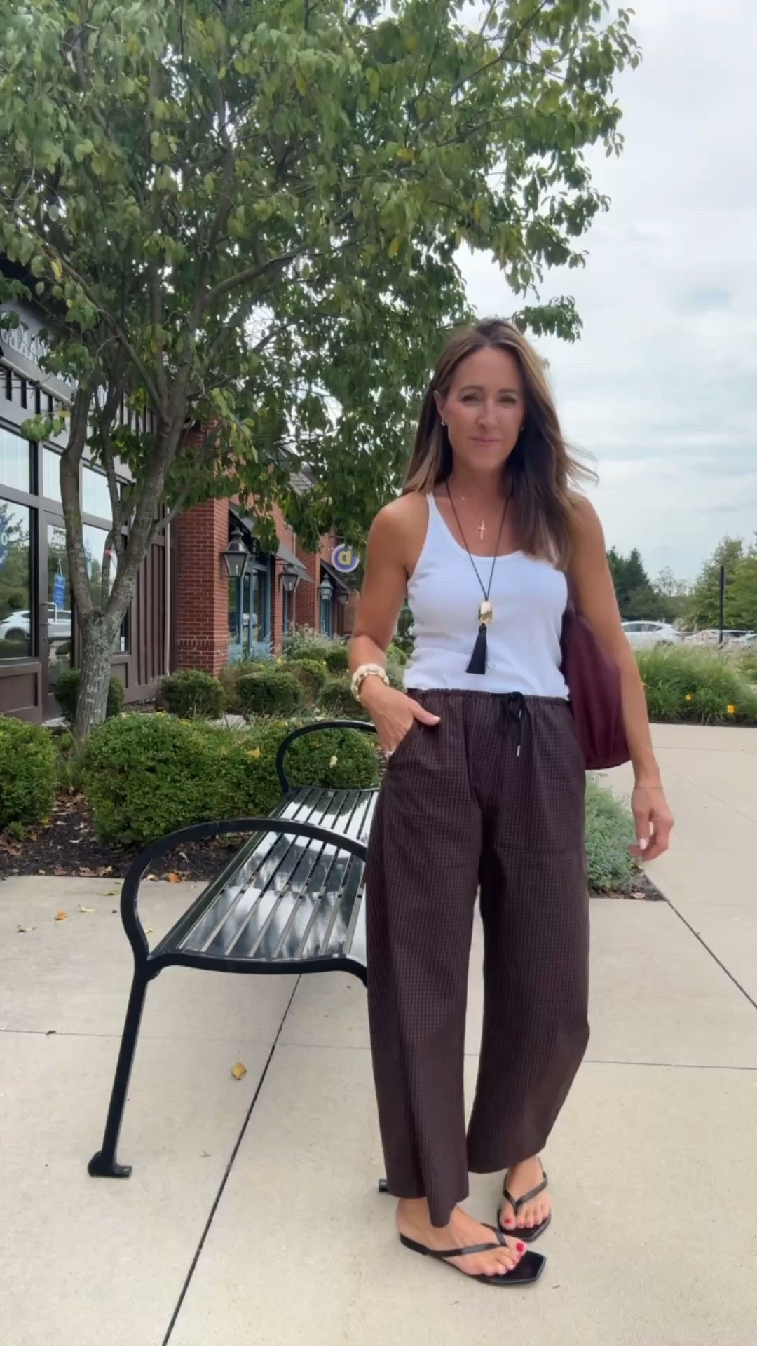This style of pant has quickly become a favorite of mine! So comfortable and works now and into fall. 
XS in pants & tank
XS sweater. My exact color is orchid. Waiting for it to come online. Linking exact sweater and a few more.

#LTKootd #LTKmomlife #LTKOver40
