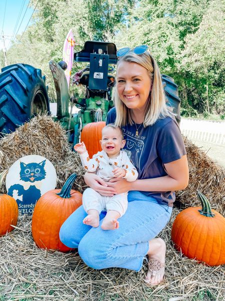 Took Marshy to the pumpkin patch 🎃 he was obsessed with the straw and got his first little pumpkin! 

#LTKbaby #LTKstyletip #LTKSeasonal