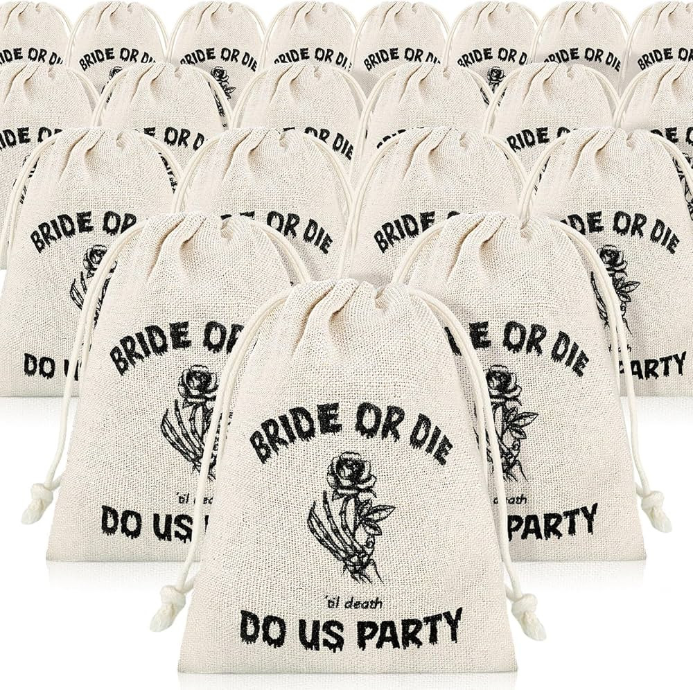 Boao 20 Pack Hangover Bag Gift Bags Bachelor Party Decorations Bride or Die Till Death Do Us Part... | Amazon (US)