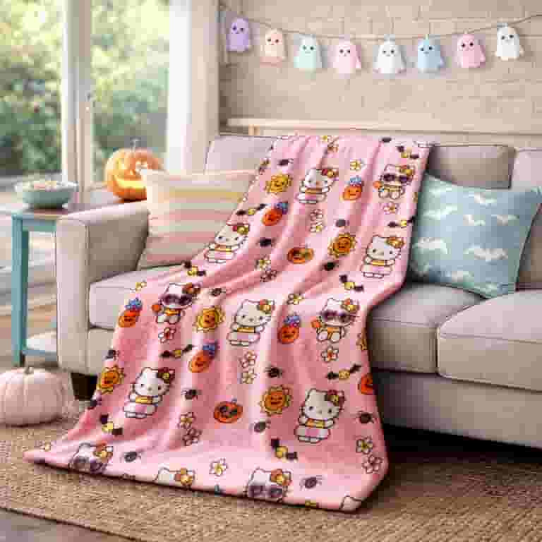 Hello Kitty Summerween Silky Soft Plush Throw Blanket, 50 x 70 | Walmart (US)