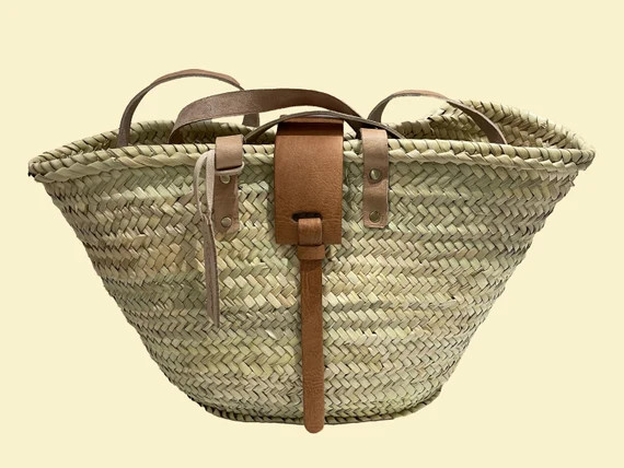 Elegant and Reliable Straw Tote Bag With Natural Tanning | Etsy Canada | Etsy (CAD)