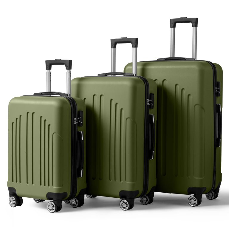 Zimtown 3 Piece Luggage Sets, Hard Spinner Suitcase Luggage Set with TSA Lock, Sage Green - Walma... | Walmart (US)