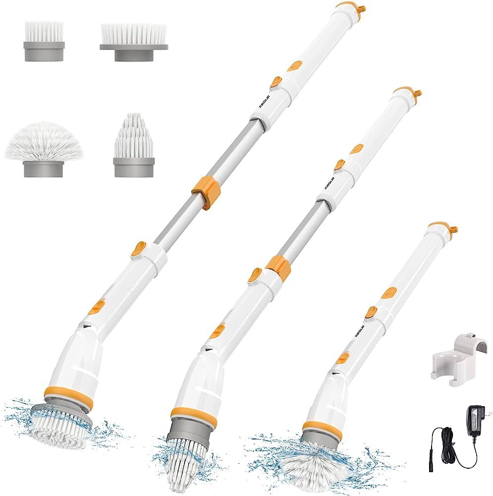 Electric Spin Scrubber, KiKoLin 2 Speed Control Tub Scrubber, Cordless Cleaning Brush Power Scrubber | Amazon (US)