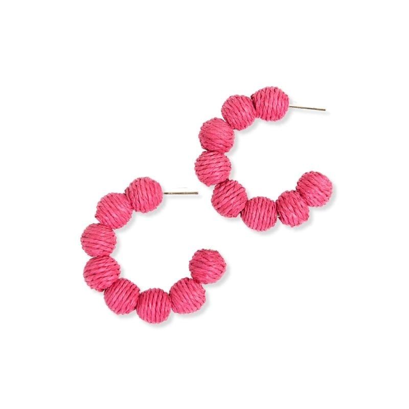Leila Solid Hoop Earrings Hot Pink | INK+ALLOY